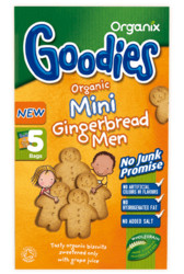 Organix Mini Gingerbread Men Χωρίς Ζάχαρη 125gr για 12+ μηνών