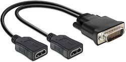 DeLock 65280 DMS-59 male σε HDMI 2x female DeLock 65280 DMS-59 male σε HDMI 2x female