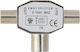 Belkin F3Y067BF Μετατροπέας Coaxial male σε Coaxial 2x female Ασημί 1τμχ