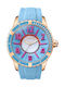 Breeze Women's Watch with Light Blue Rubber Strap