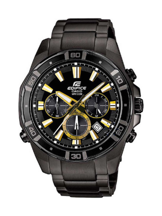 Casio Edifice Uhr Chronograph Batterie mit Schwarz Metallarmband