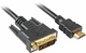 Sharkoon Кабел DVI-D мъжки - HDMI мъжки 5м Черен