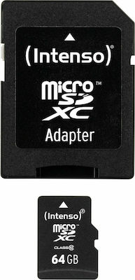 Intenso 3413490 microSDXC 64GB Clasa 10 Viteză mare cu adaptor