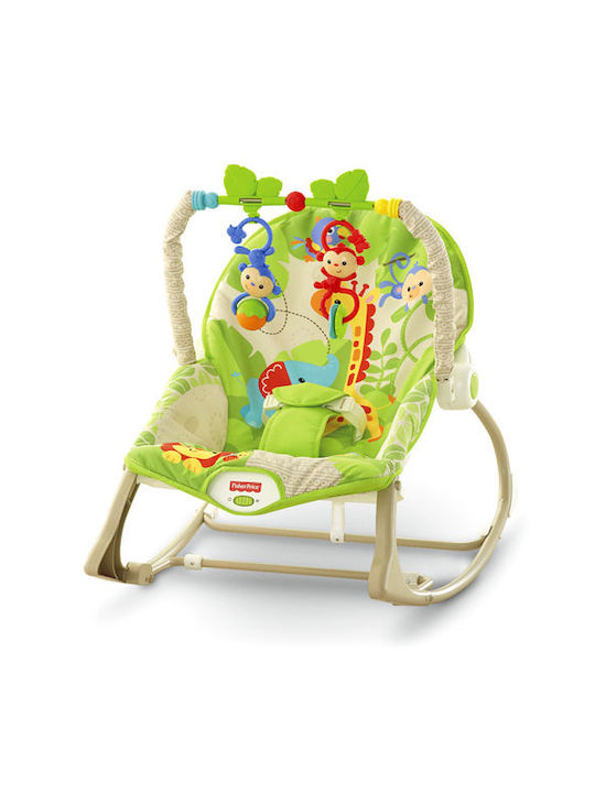 Fisher Price Relax Μωρού Infant To Toddler Rocker Rainforest Friends με Δόνηση Για Μέγιστο Βάρος Παιδιού 18kg