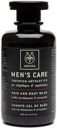 Apivita Men's Care Ανδρικό Αφρόλουτρο για Σώμα & Μαλλιά Κάρδαμο & Πρόπολη 250ml