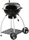 Rosle Rostfreier Stahl Tragbarer Holzkohlegrill Kessel Mit einem Deckel und Thermometer 50x50cm