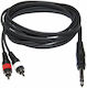 Audiophony CL-35/3 Cable 6.3mm male - 2x RCA male 3m (8010)