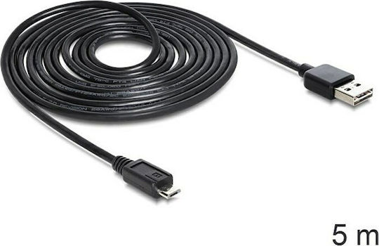 DeLock 83369 Regulär USB 2.0 auf Micro-USB-Kabel Schwarz 5m (83369) 1Stück
