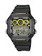 Casio Digital Watch Chronograph Battery with Black Rubber Strap