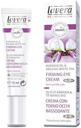 Lavera Karanja Oil & Organic White Tea Eye Moisturiser for Moisturizing Anti-Wrinkle & Firming 15ml