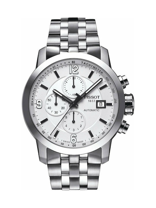 Tissot Watch Chronograph Automatic with Silver Metal Bracelet