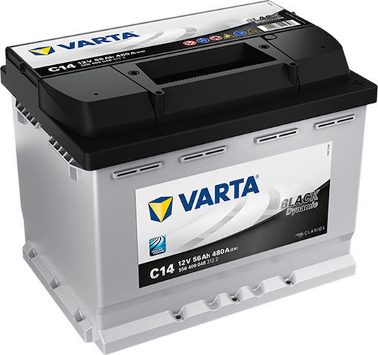 Varta Car Battery Black Dynamic with 56Ah Capacity and 480A CCA
