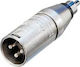 Neutrik NA2MPMM Конвертор XLR мъжки към RCA мъжки Сребрист 1бр
