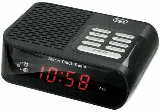 Trevi RC 827 D Επιτραπέζιο Ψηφιακό Ρολόι με Ξυπνητήρι & Ραδιόφωνο Μαύρο 0082700