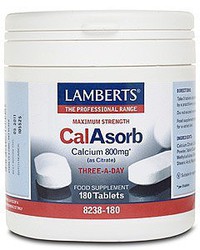 Lamberts CalAsorb Calcium 800mg 180 ταμπλέτες