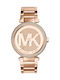 Michael Kors Parker Ρολόι με Ροζ Χρυσό Μεταλλικό Μπρασελέ