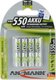 Ansmann Rechargeable Battery AAA Ni-MH 550mAh 1.2V 4pcs