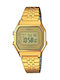 Casio Digital Uhr mit Gold Metallarmband