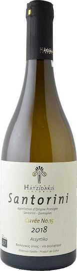 CHatzidaki Organic Wine Cuvee No.15 Assyrtiko White Dry Santorini 750ml