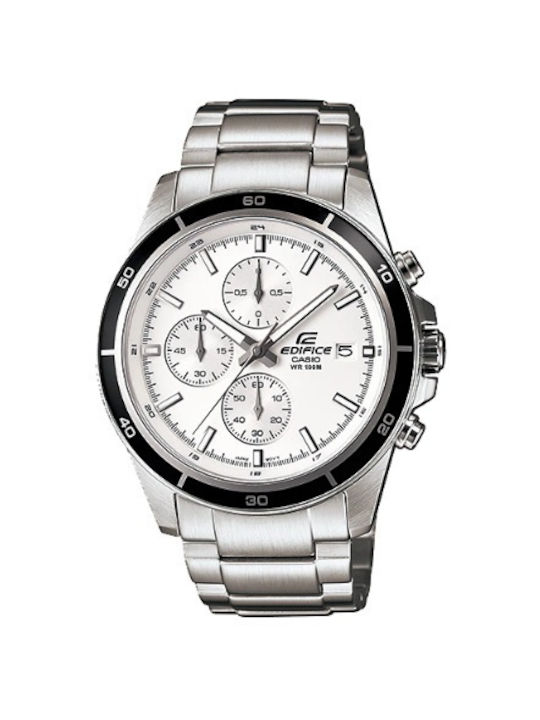 Casio Edifice Watch Chronograph Battery with Silver / Silver Metal Bracelet