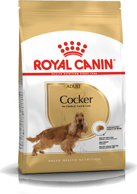 Royal Canin Adult Cocker 3kg Dry Food for Adult Dogs of Medium Breeds with Brown rice and Chicken