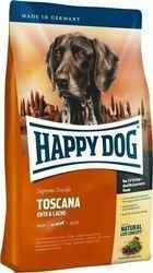 Happy Dog Toscana 1kg Trockenfutter ohne Gluten für erwachsene Hunde mittlerer & großer Rassen mit Ente und Lachs