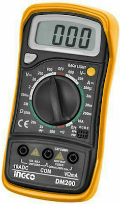 Ingco Digital Multimeter with Measurement AC / DC / Resistor DM200