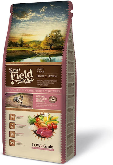 Sam's Field Light Senior 13kg Ξηρά Τροφή Διαίτης, με Λίγα Σιτηρά για Ηλικιωμένους Σκύλους με Αρνί και Ρύζι