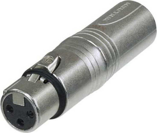Neutrik NA3F5M Μετατροπέας XLR male σε XLR female Ασημί