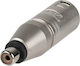 Neutrik NA2MPMF Конвертор XLR мъжки към RCA женски Сребрист 1бр