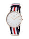 Daniel Wellington Canterbury Herrenuhr 40mm Batterie mit Stoffarmband