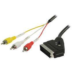 Valueline Cable Scart male - Composite male 2m Black VLVP31130B2.00