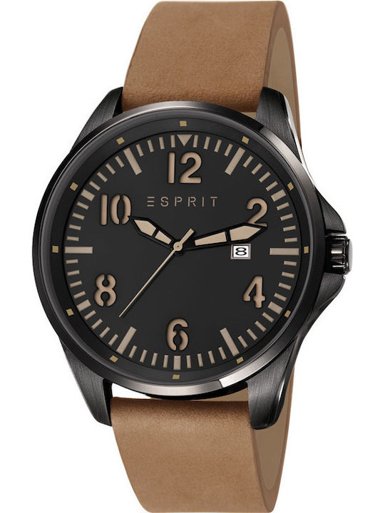 Esprit Tallac Brave Ceas Bărbați Baterie Cu Curea Din Piele Maro
