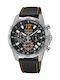 Seiko Ceas Cronograf Baterie cu Curea de piele
