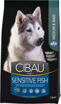 Farmina Cibau Sensitive Medium & Maxi Adult 2.5kg Trockenfutter für erwachsene Hunde großer Rassen mit Fisch