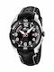 Lotus Watches Ανδρικό Ρολόι 45mm Μπαταρίας με Μαύρο Δερμάτινο Λουράκι