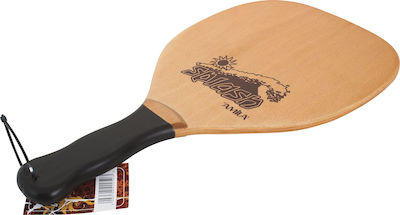 Amila Beach Racket Beige 390gr with Straight Handle Black