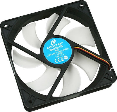 Cooltek Silent Fan 120 Case Fan με Σύνδεση 3-Pin