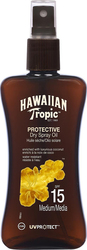 Hawaiian Tropic Protective Dry Oil Waterproof Sunscreen Oil for the Body SPF15 in Spray 200ml