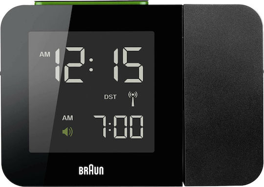 Braun Επιτραπέζιο Ψηφιακό Ρολόι LCD με Ξυπνητήρι & Ραδιόφωνο Μαύρο BNC015BK-RC