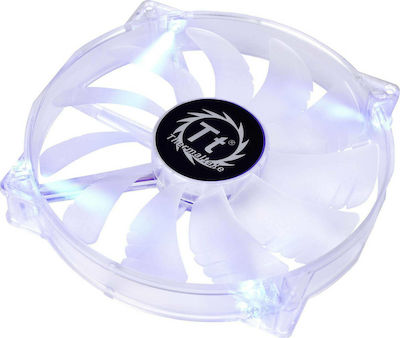 Thermaltake Pure 20 LED 200mm 3-Pin Blue Lighting Case Fan White