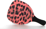 My Morseto Fashion Leopard Strandracket Rosa 400gr mit Geradem Griff Schwarze