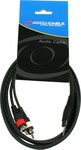 American Audio Καλώδιο 3,5 mm Stecker - RCA-Stecker Schwarz 1.5m (AC-J3S-2RM/1.5)