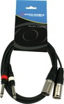 Accu-Cable AC-2XM-2J6M/3 Кабел XLR мъжки - 6,3 мм мъжки Черно 3м (AC-2XM-2J6M/3)