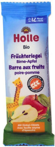 Holle Bar Fruit Bar with Flavor Apple-Pear Sugar Free 25gr for 12+ months