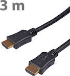 Edision HDMI 1.4 Cable HDMI male - HDMI male 3m Μαύρο