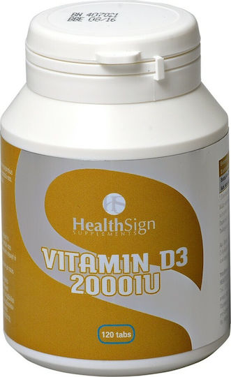 Health Sign Vitamin D3 for Immune System Boost & Bone Health 2000iu 120 tabs