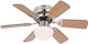 Globo Lighting Ceiling Fan 76cm with Light and Remote Control Silver