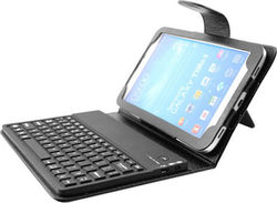 UN Flip Cover Synthetic Leather with Keyboard English US Black (Universal 7")
