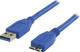 Valueline Regular USB 3.0 spre micro USB Cablu Albastru 1m (VLCP61500L1.00) 1buc